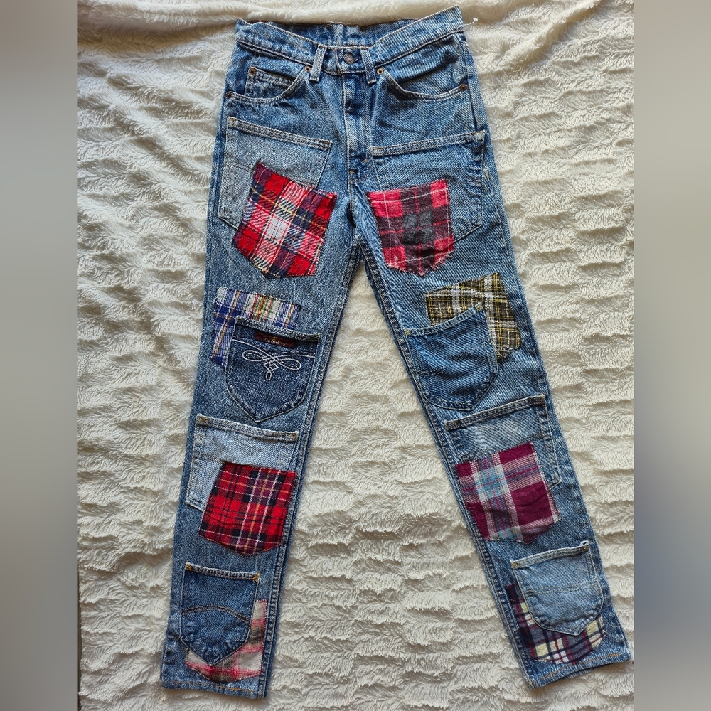Levi's Denim Patchwork Skinny‎ Jeans ⚠️⬇️